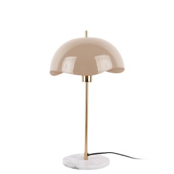 Leitmotiv Tafellamp Waved Dome Taupe - E27 - 56 cm hoog - Afbeelding 1