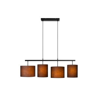 Lucide Hanglamp Maya Zwart - 4 x E27 - 107 cm breed - Afbeelding 1