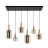 Lucide Hanglamp Joanet Zwart - 6 x E27 - 132 cm breed - Afbeelding 1